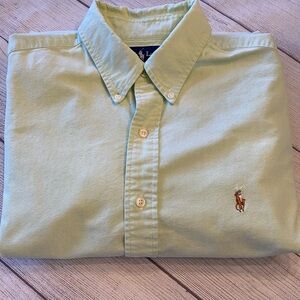 Polo by Ralph Lauren Men's Light Green Button Down Shirt